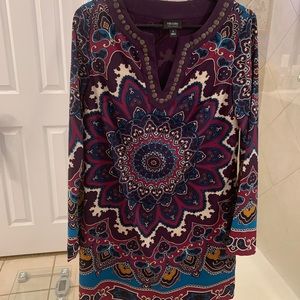 Nicole Miller scarf print dress